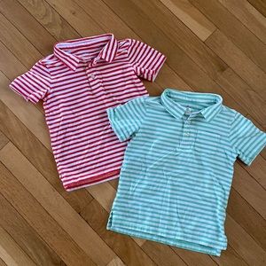 Primary Striped Polo Shirts - 3T